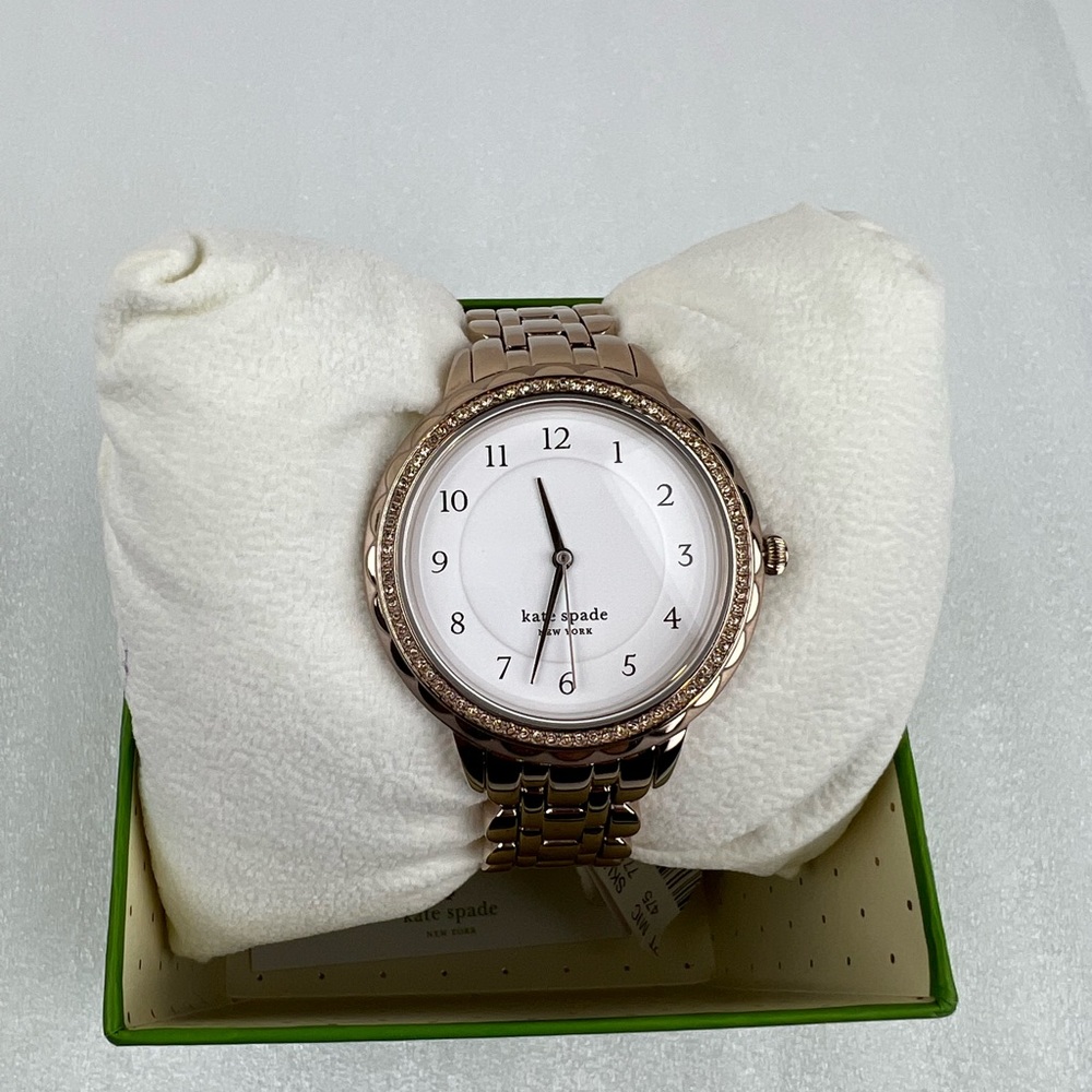 (No Battery) Kate Spade Morningside rose gold-tone 38mm watch